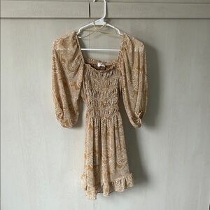 Bohemian Tan floral Dress